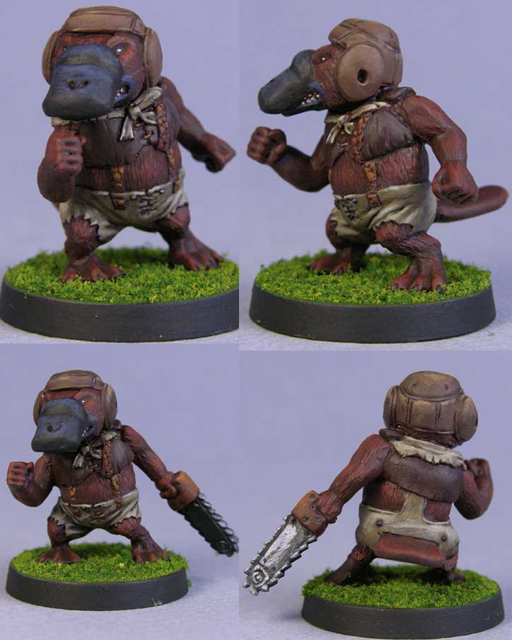 Siringit - Football Platypus w/Chainsaw (Metal) SG_PLSW