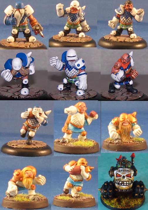 Thunder Hammer - Dwarf Elfball Team (12 figs) (Metal) TH_ETM