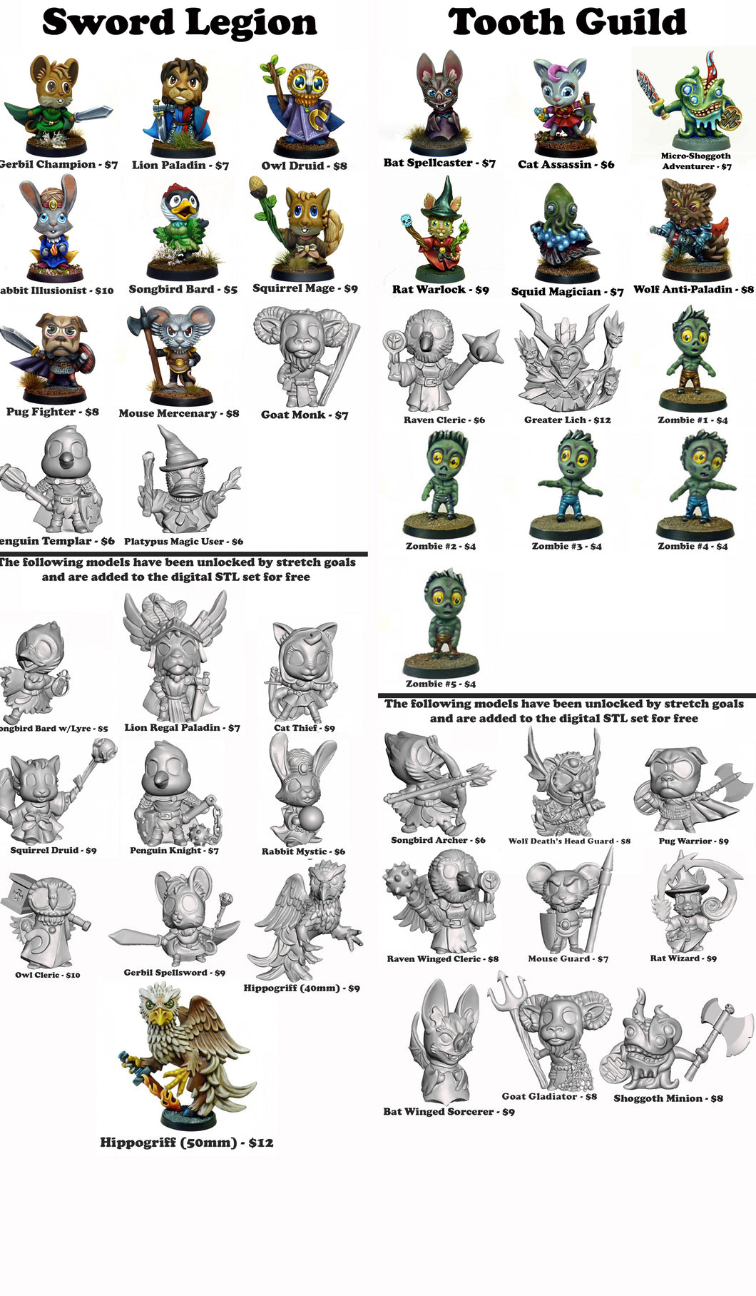 Chibi Tooth & Sword Full Set