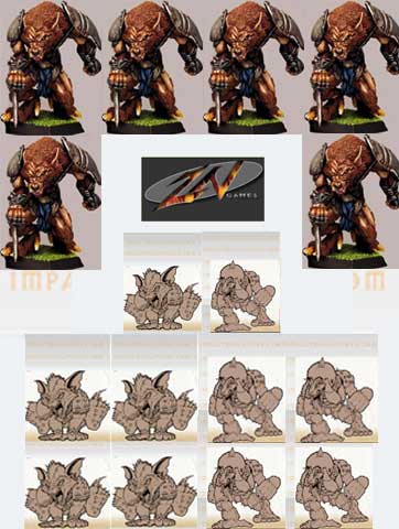 Ulfhedner & Werelings Ogre Fantasy Football Team (Resin) TC_ULFT
