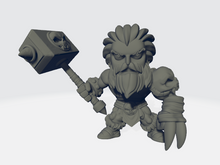 Load image into Gallery viewer, Chibiatures - Barbarian #3 W/Hammer

