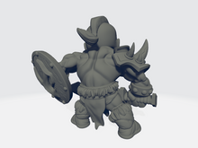 Load image into Gallery viewer, Chibiatures - Barbarian #4 W/Sword and Shield
