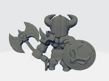 Load image into Gallery viewer, Chibiatures - Barbarian #8 W/Axe and Shield
