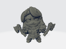 Load image into Gallery viewer, Capsule Chibi - Female Dwarf Skullsplitter / Fighter / Warrior
