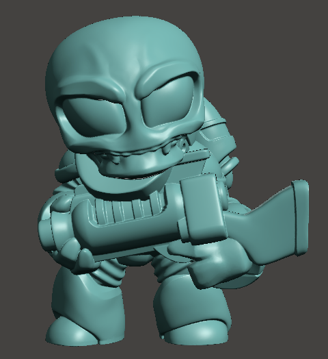 Capsule Chibi - Alien Greens (Gun Carrier)