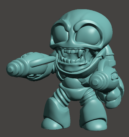 Capsule Chibi - Alien Greens (Double Gun)