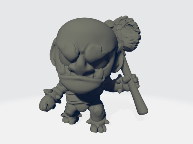 Capsule Chibi - Orc Party (Stone Axe)