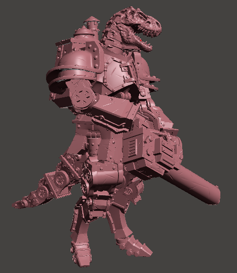 FossilPunk Foundry - Saurotamaton Raptor W/Maxim Gun