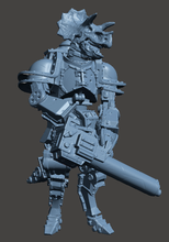 Load image into Gallery viewer, FossilPunk Foundry - Saurotamaton Triceratops W/Maxim Gun
