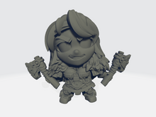 Load image into Gallery viewer, Capsule Chibi - Female Dwarf Skullsplitter / Fighter / Warrior

