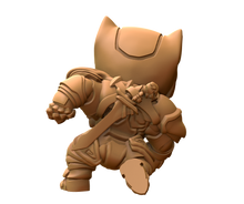 Load image into Gallery viewer, Capsule Chibi - Black Panther Knight (Crouching)

