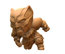 Load image into Gallery viewer, Capsule Chibi - Black Panther Knight (Crouching)
