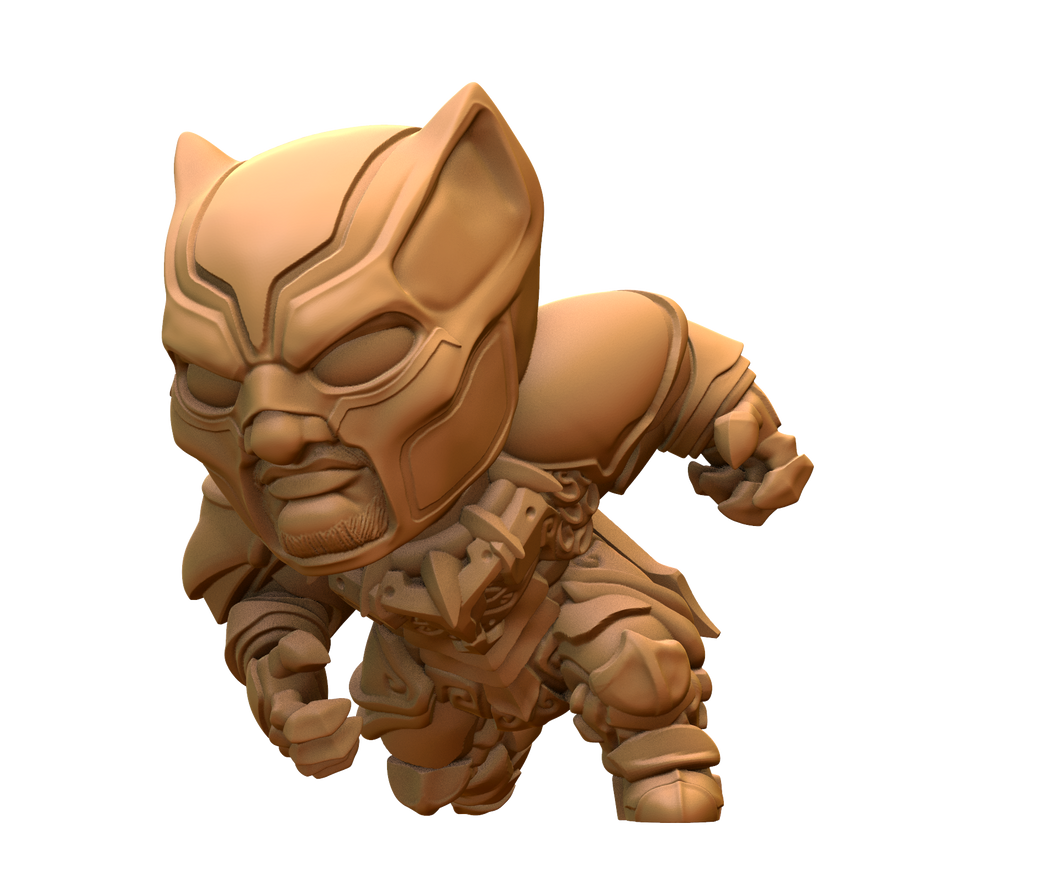 Capsule Chibi - Black Panther Knight (Crouching)