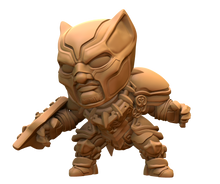 Load image into Gallery viewer, Capsule Chibi - Black Panther Knight (Hammer Shield)
