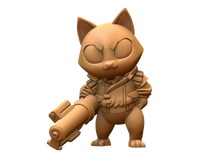 Load image into Gallery viewer, Capsule Chibi - Catneda - Cat Mercenary / Bounty Hunter
