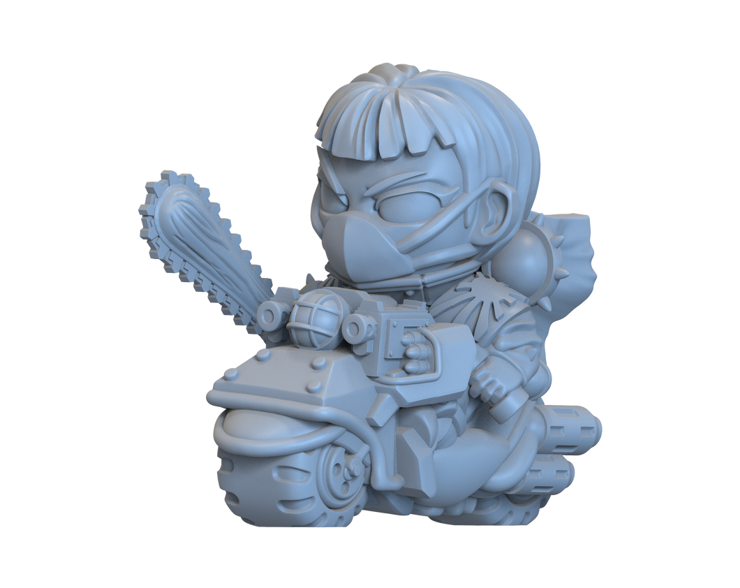 Chibi Mechanicute - Bosozoku Sister #1 / Chainsaw Biker / Chainsaw Motorcycle